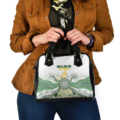 Australia Rugby Shoulder Handbag 2025 Wallaroos Indigenous Art - Aussie Hoodie