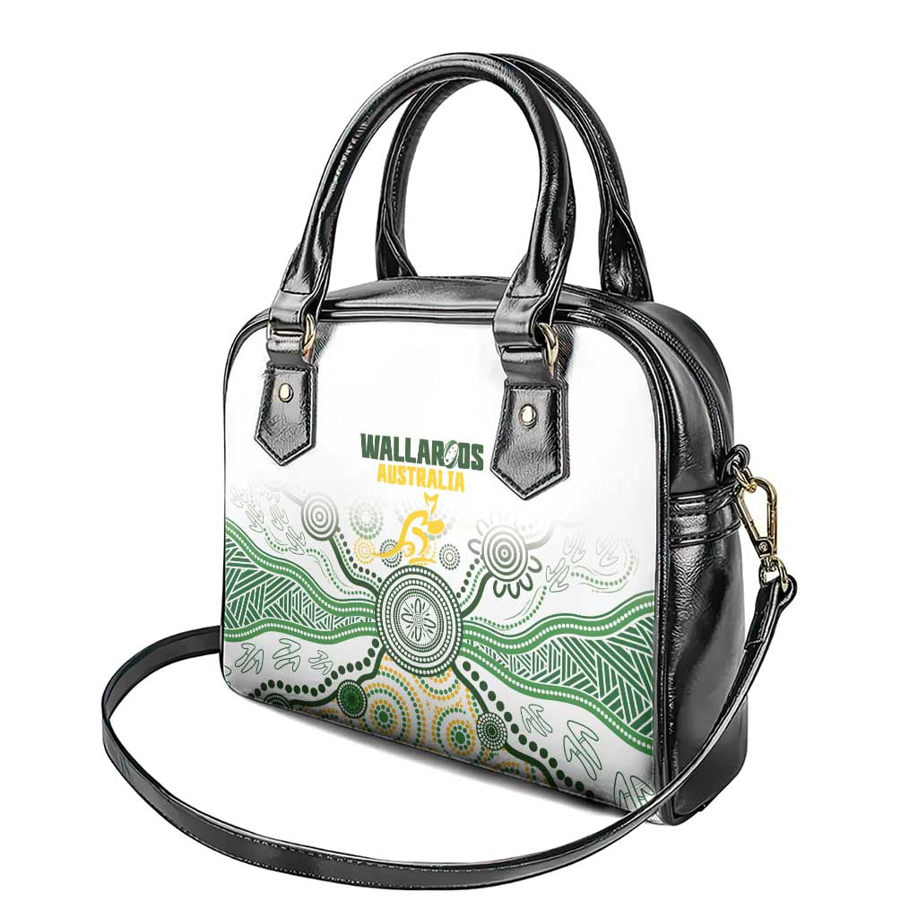 Australia Rugby Shoulder Handbag 2025 Wallaroos Indigenous Art - Aussie Hoodie
