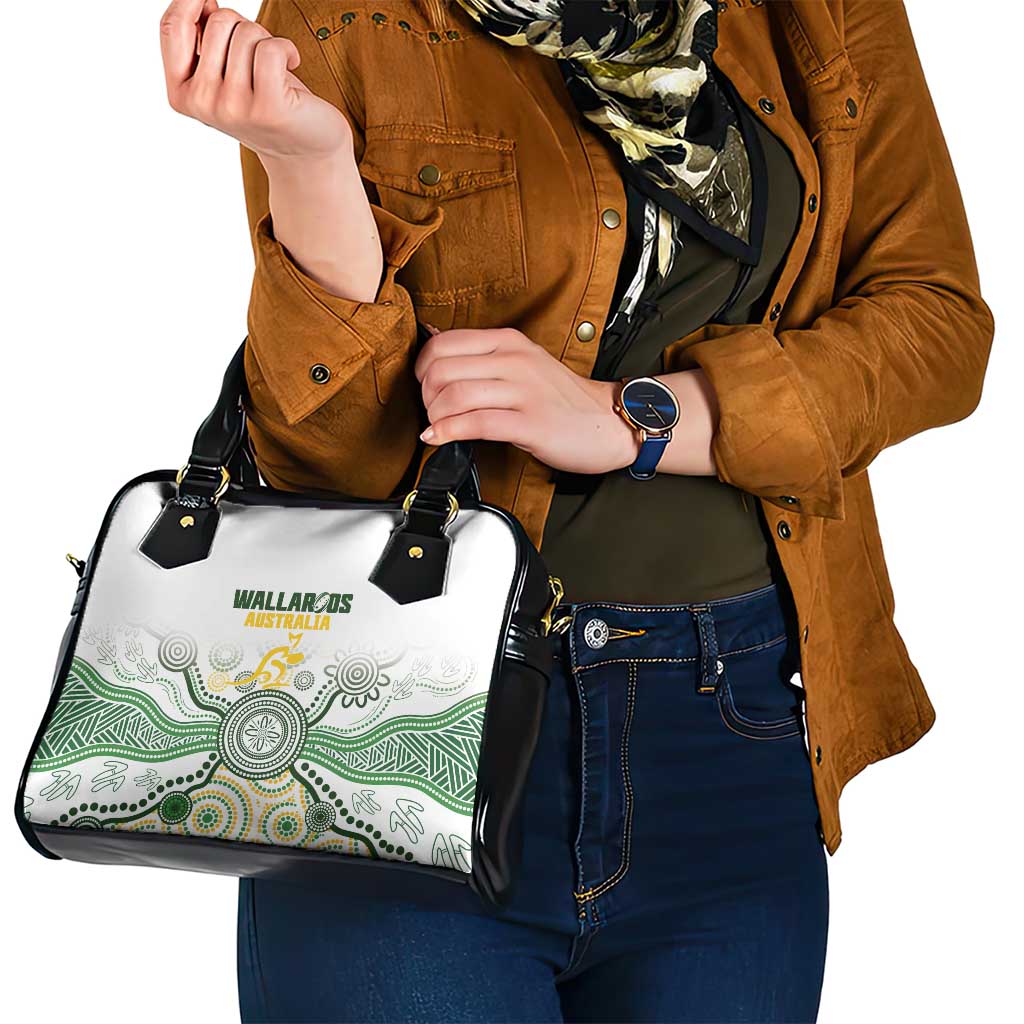 Australia Rugby Shoulder Handbag 2025 Wallaroos Indigenous Art - Aussie Hoodie