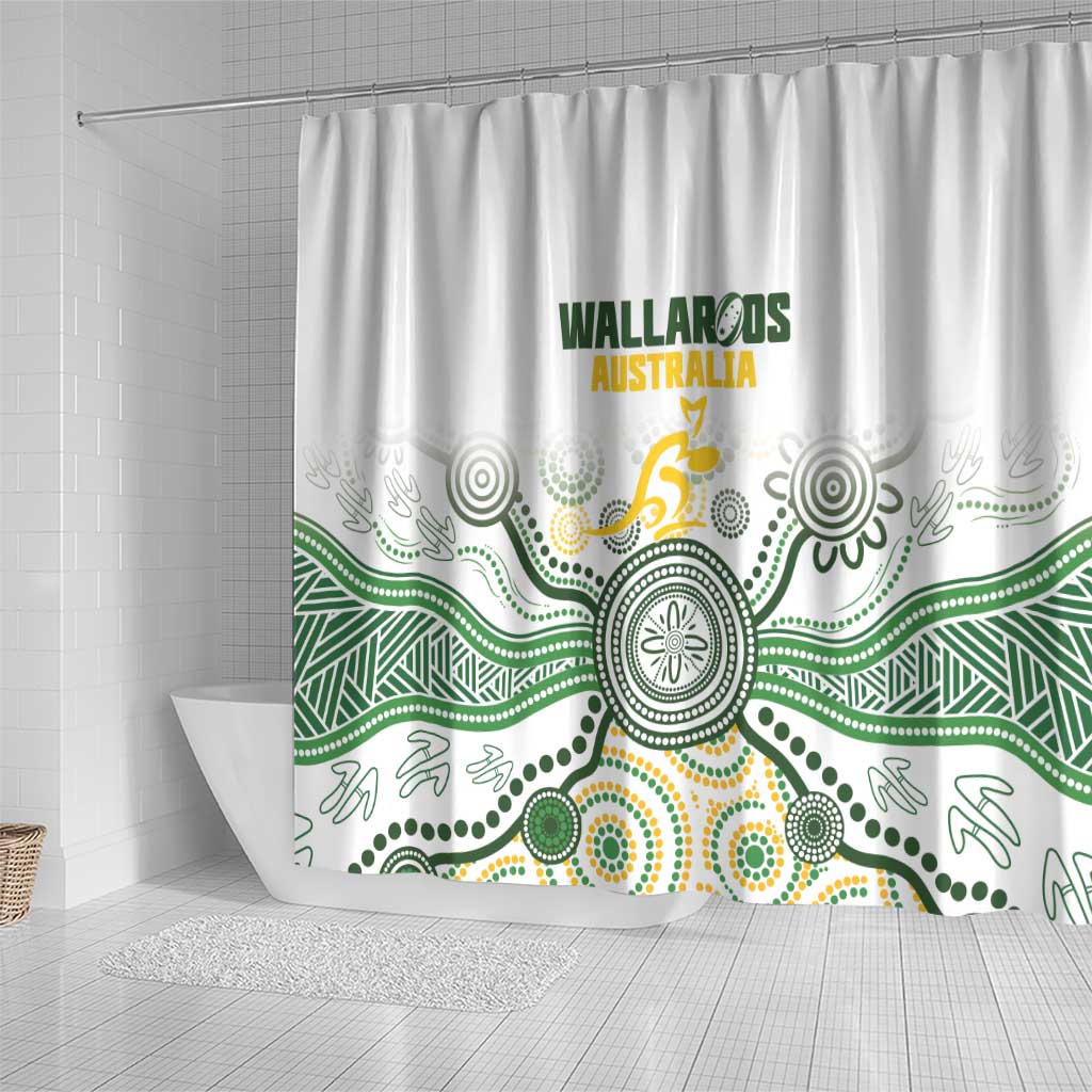 Australia Rugby Shower Curtain 2025 Wallaroos Indigenous Art - Aussie Hoodie