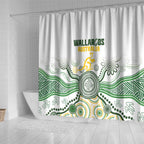 Australia Rugby Shower Curtain 2025 Wallaroos Indigenous Art - Aussie Hoodie