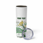 Australia Rugby Custom Skinny Tumbler 2025 Wallaroos Indigenous Art - Aussie Hoodie