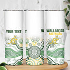Australia Rugby Custom Skinny Tumbler 2025 Wallaroos Indigenous Art - Aussie Hoodie