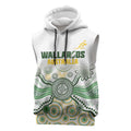 Australia Rugby Custom Sleeveless Hoodie 2025 Wallaroos Indigenous Art - Aussie Hoodie