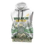 Australia Rugby Custom Sleeveless Hoodie 2025 Wallaroos Indigenous Art - Aussie Hoodie