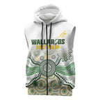 Australia Rugby Custom Sleeveless Zip Hoodie 2025 Wallaroos Indigenous Art LT14