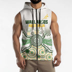 Australia Rugby Custom Sleeveless Zip Hoodie 2025 Wallaroos Indigenous Art LT14