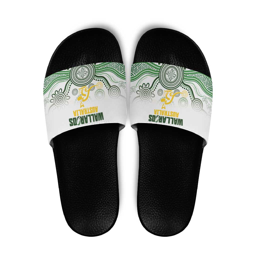 Australia Rugby Slide Sandals 2025 Wallaroos Indigenous Art - Aussie Hoodie