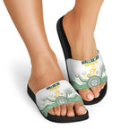 Australia Rugby Slide Sandals 2025 Wallaroos Indigenous Art - Aussie Hoodie