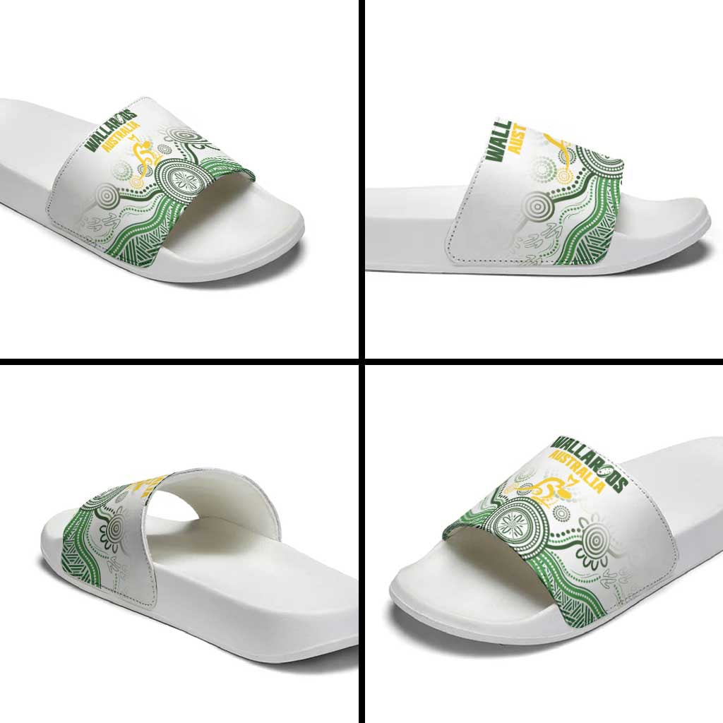 Australia Rugby Slide Sandals 2025 Wallaroos Indigenous Art - Aussie Hoodie