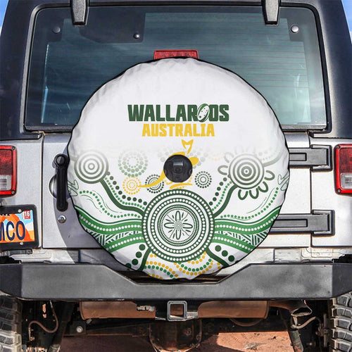 Australia Rugby Spare Tire Cover 2025 Wallaroos Indigenous Art - Aussie Hoodie