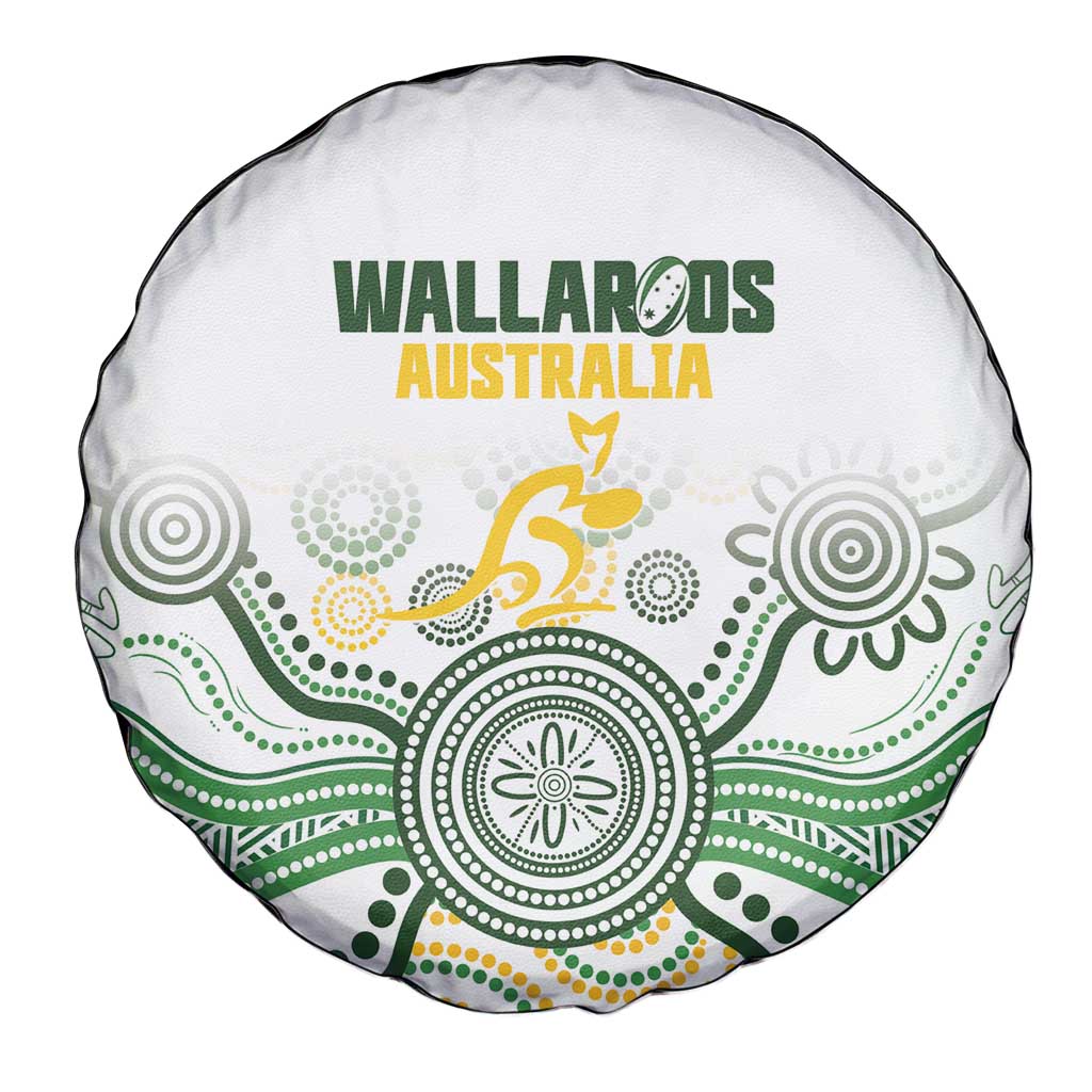 Australia Rugby Spare Tire Cover 2025 Wallaroos Indigenous Art - Aussie Hoodie
