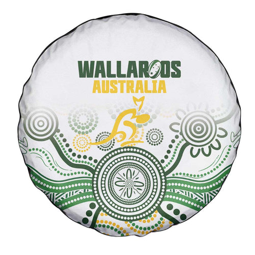 Australia Rugby Spare Tire Cover 2025 Wallaroos Indigenous Art - Aussie Hoodie