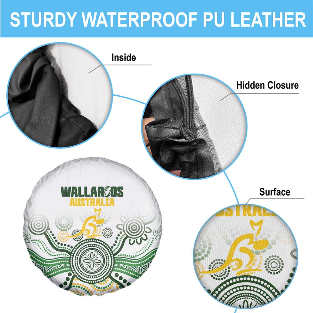 Australia Rugby Spare Tire Cover 2025 Wallaroos Indigenous Art - Aussie Hoodie