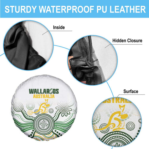 Australia Rugby Spare Tire Cover 2025 Wallaroos Indigenous Art - Aussie Hoodie
