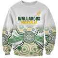 Australia Rugby Custom Sweatshirt 2025 Wallaroos Indigenous Art - Aussie Hoodie