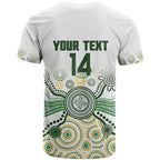 Australia Rugby Custom T Shirt 2025 Wallaroos Indigenous Art - Aussie Hoodie