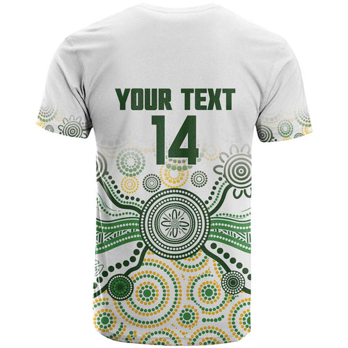 Australia Rugby Custom T Shirt 2025 Wallaroos Indigenous Art - Aussie Hoodie