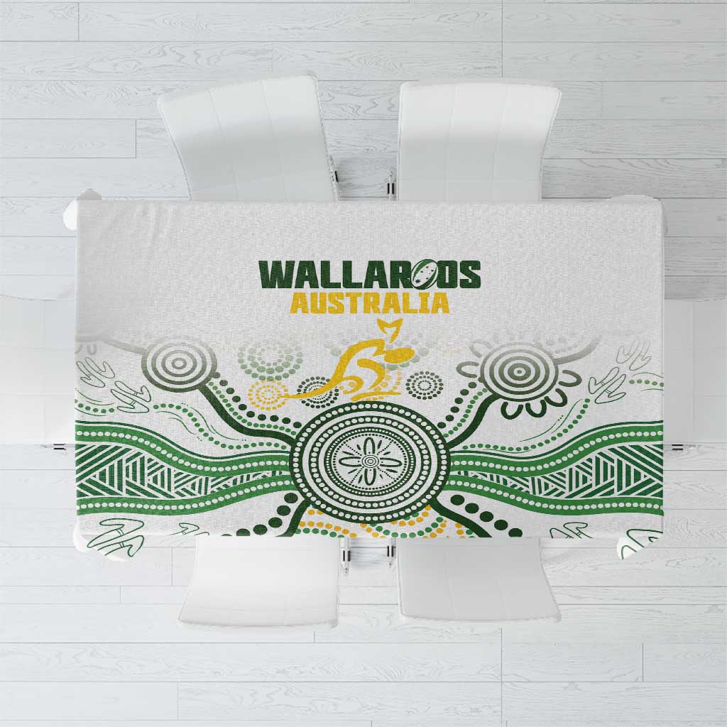 Australia Rugby Tablecloth 2025 Wallaroos Indigenous Art - Aussie Hoodie