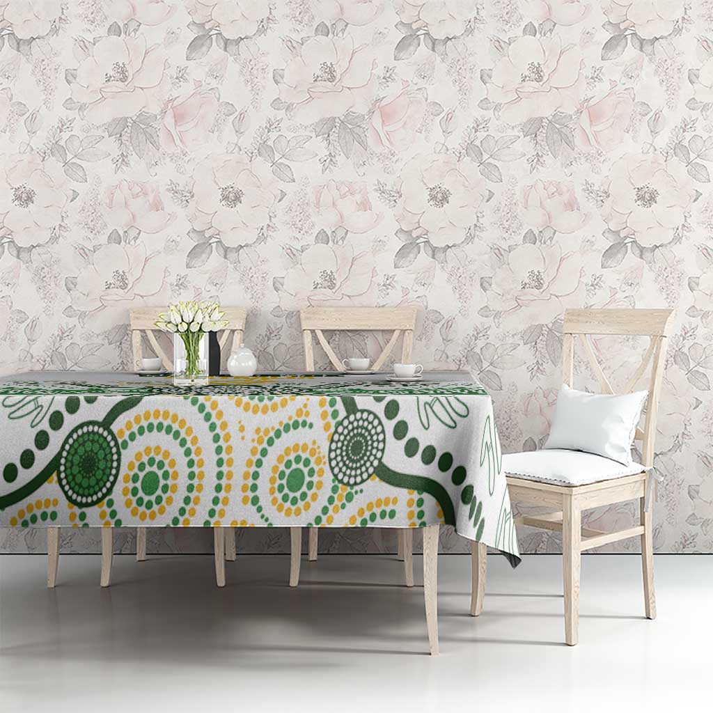 Australia Rugby Tablecloth 2025 Wallaroos Indigenous Art - Aussie Hoodie