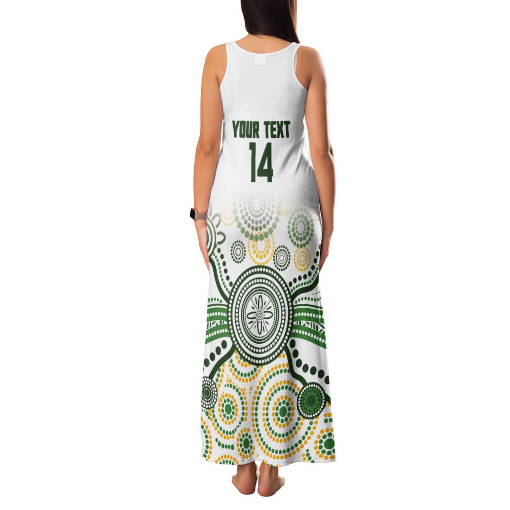 Australia Rugby Custom Tank Maxi Dress 2025 Wallaroos Indigenous Art - Aussie Hoodie
