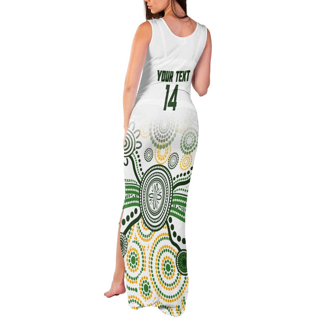 Australia Rugby Custom Tank Maxi Dress 2025 Wallaroos Indigenous Art - Aussie Hoodie