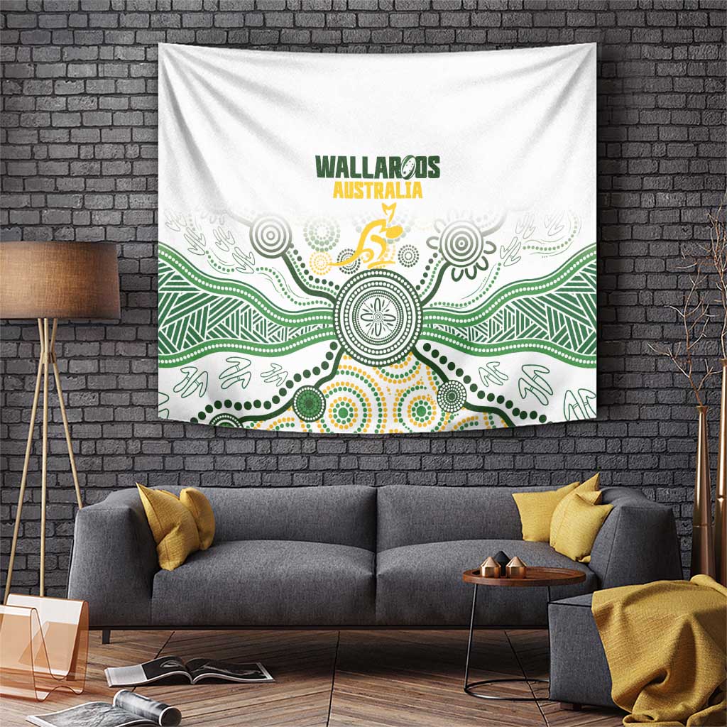 Australia Rugby Tapestry 2025 Wallaroos Indigenous Art - Aussie Hoodie