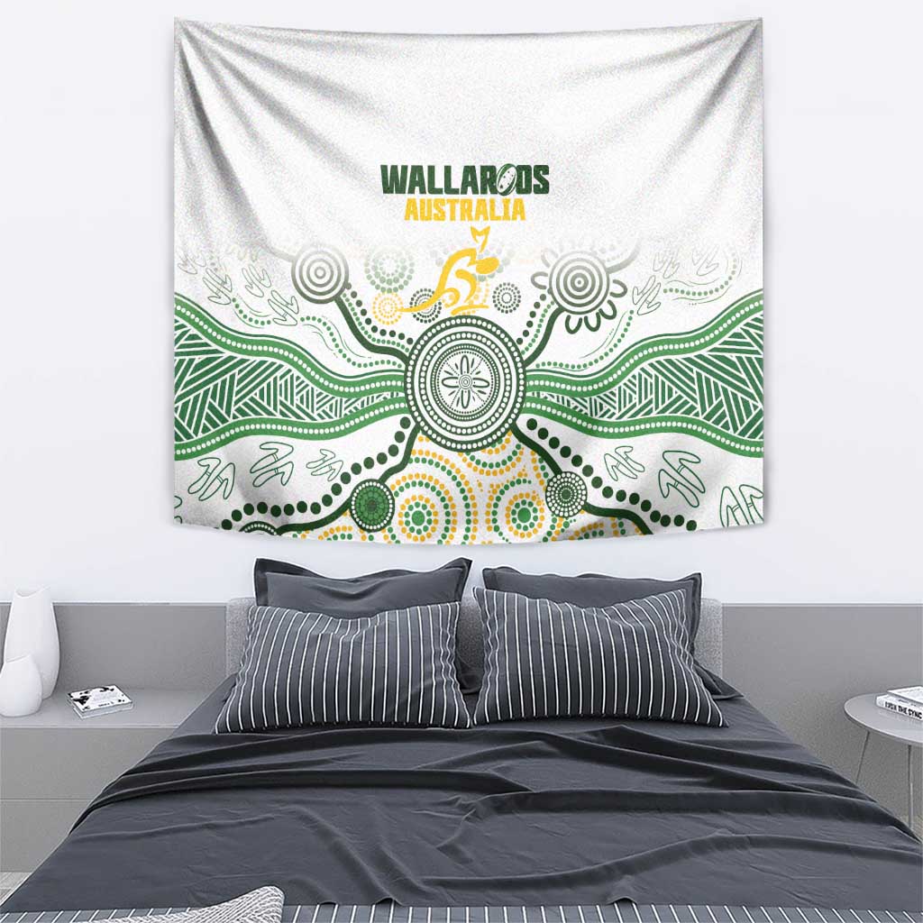 Australia Rugby Tapestry 2025 Wallaroos Indigenous Art - Aussie Hoodie