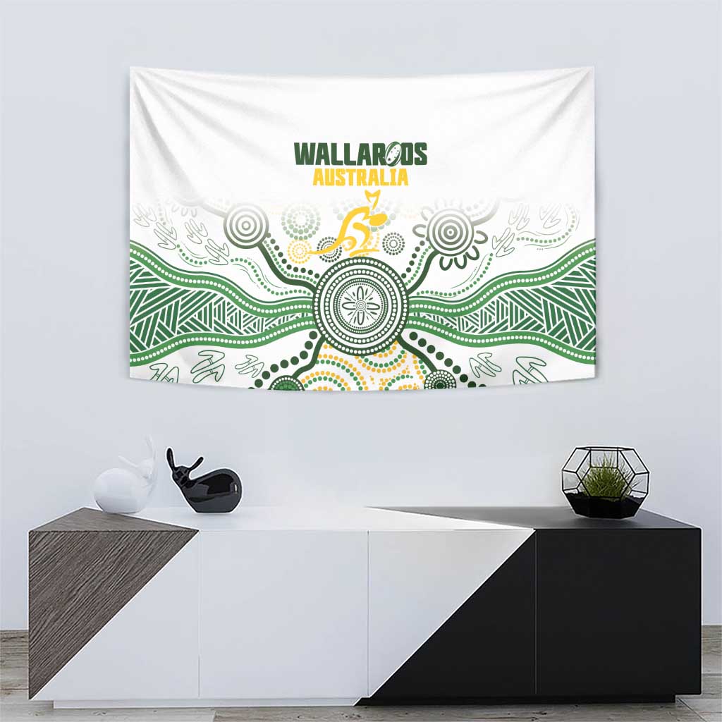 Australia Rugby Tapestry 2025 Wallaroos Indigenous Art - Aussie Hoodie