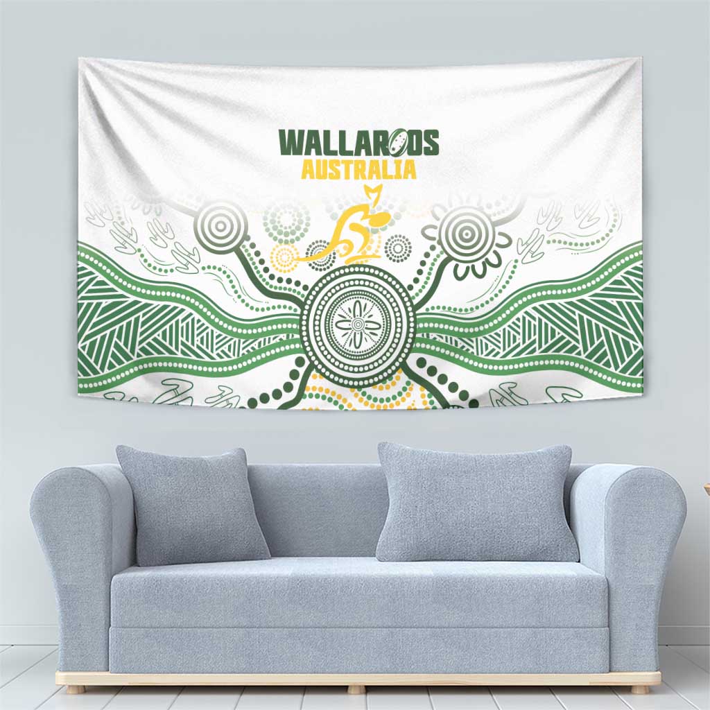 Australia Rugby Tapestry 2025 Wallaroos Indigenous Art - Aussie Hoodie
