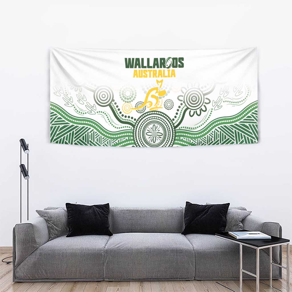 Australia Rugby Tapestry 2025 Wallaroos Indigenous Art - Aussie Hoodie