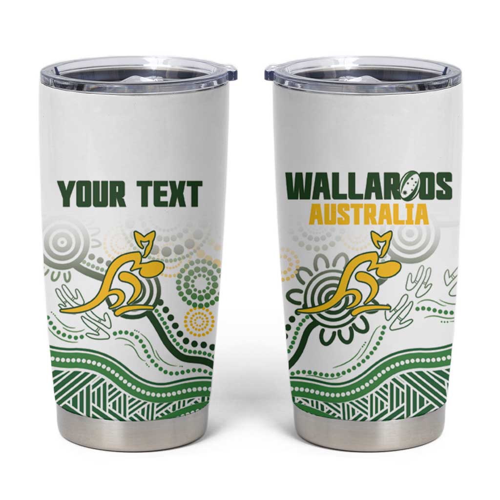 Australia Rugby Custom Tumbler Cup 2025 Wallaroos Indigenous Art - Aussie Hoodie