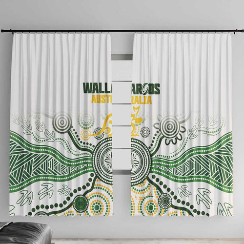 Australia Rugby Window Curtain 2025 Wallaroos Indigenous Art - Aussie Hoodie