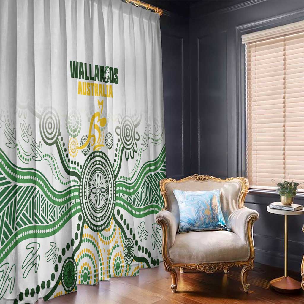 Australia Rugby Window Curtain 2025 Wallaroos Indigenous Art - Aussie Hoodie