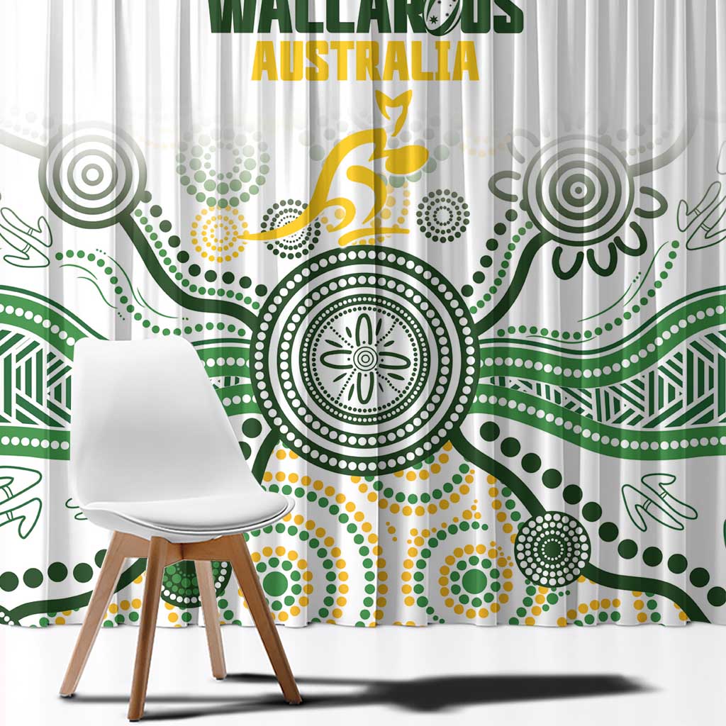 Australia Rugby Window Curtain 2025 Wallaroos Indigenous Art - Aussie Hoodie