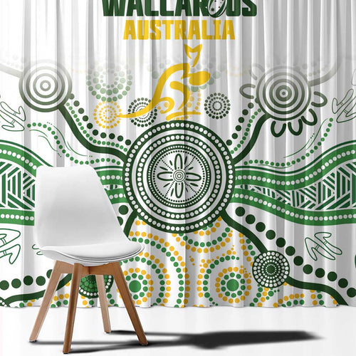 Australia Rugby Window Curtain 2025 Wallaroos Indigenous Art - Aussie Hoodie