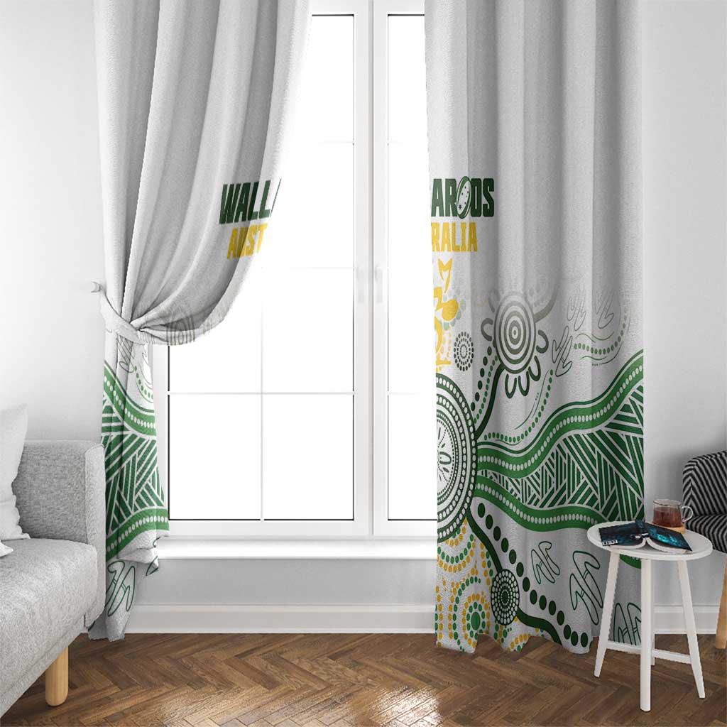 Australia Rugby Window Curtain 2025 Wallaroos Indigenous Art - Aussie Hoodie