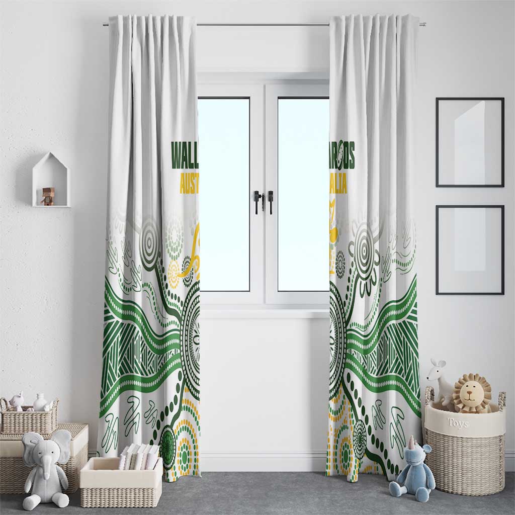 Australia Rugby Window Curtain 2025 Wallaroos Indigenous Art - Aussie Hoodie