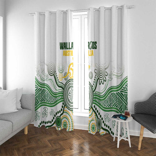 Australia Rugby Window Curtain 2025 Wallaroos Indigenous Art - Aussie Hoodie
