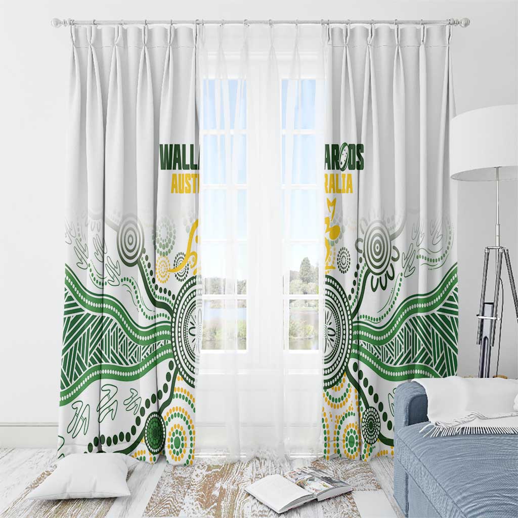 Australia Rugby Window Curtain 2025 Wallaroos Indigenous Art - Aussie Hoodie