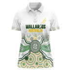 Australia Rugby Custom Women Polo Shirt 2025 Wallaroos Indigenous Art - Aussie Hoodie