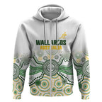 Australia Rugby Custom Zip Hoodie 2025 Wallaroos Indigenous Art - Aussie Hoodie