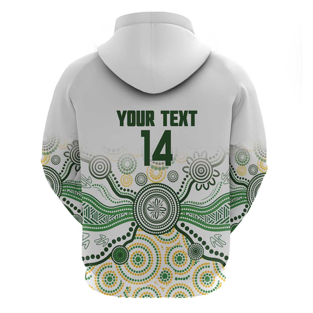 Australia Rugby Custom Zip Hoodie 2025 Wallaroos Indigenous Art - Aussie Hoodie