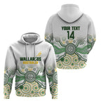 Australia Rugby Custom Zip Hoodie 2025 Wallaroos Indigenous Art - Aussie Hoodie