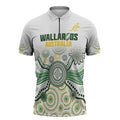 Australia Rugby Custom Zipper Polo Shirt 2025 Wallaroos Indigenous Art - Aussie Hoodie