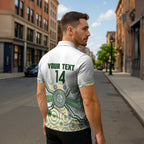 Australia Rugby Custom Zipper Polo Shirt 2025 Wallaroos Indigenous Art - Aussie Hoodie