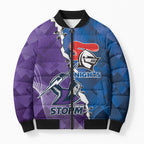 Storm And Knights Rugby Custom Bomber Puffer Jacket Dynamic Style