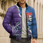 Storm And Knights Rugby Custom Bomber Puffer Jacket Dynamic Style
