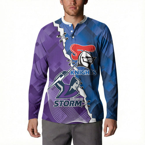 Storm And Knights Rugby Custom Button Sweatshirt Dynamic Style
