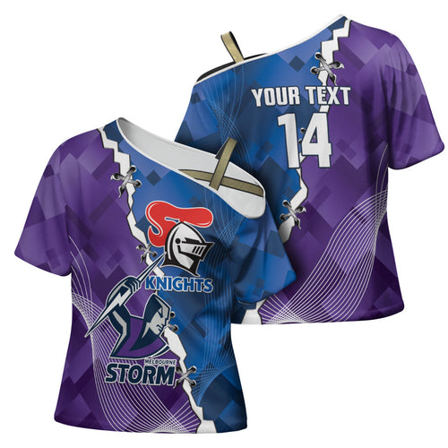 Storm And Knights Rugby Custom Cross Shoulder Shirt Dynamic Style